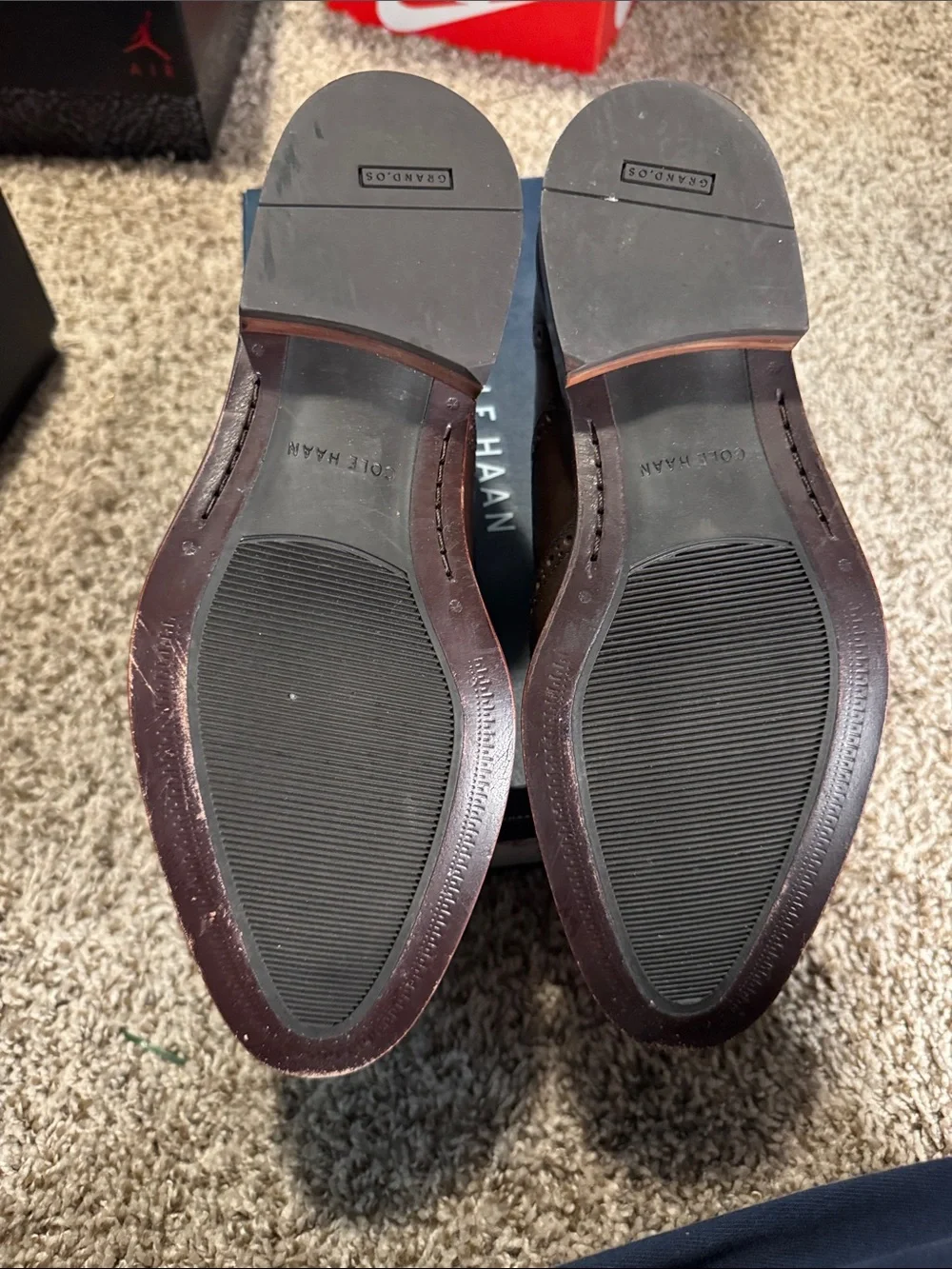 Cole Haan Dark Brown Leather Wingtip Oxfords